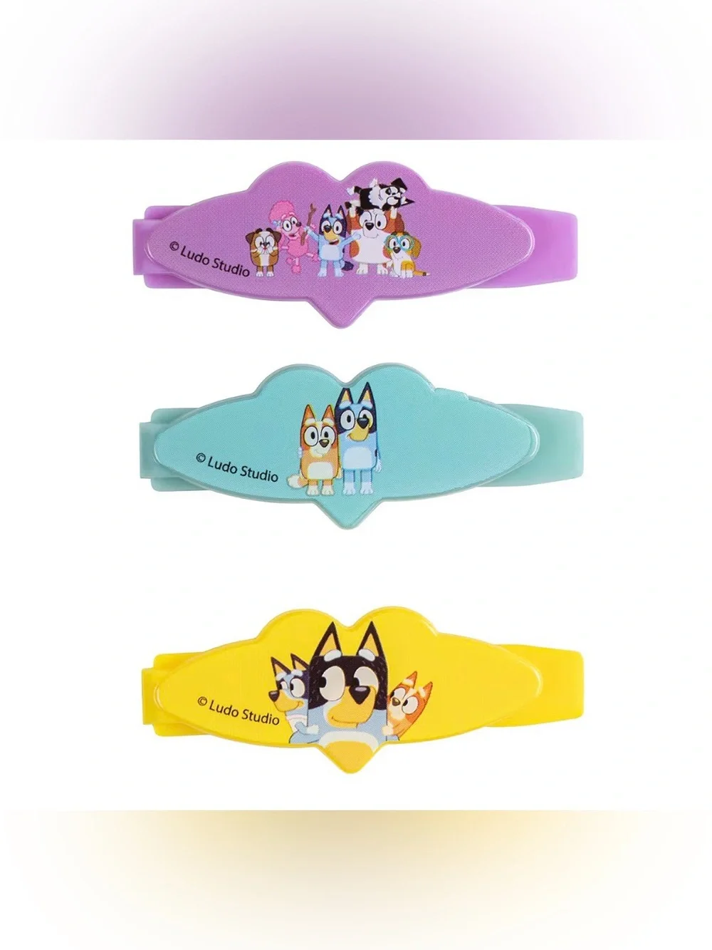 Bluey Kids Hair Accessory Set - Multicolor Clips & Elastics NIB